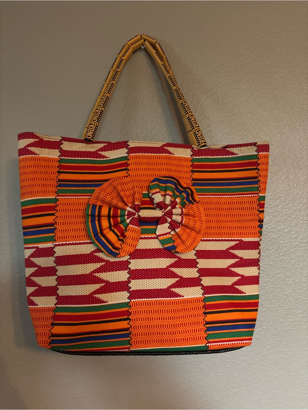 Colorful kente Bow Tote Bag - Women